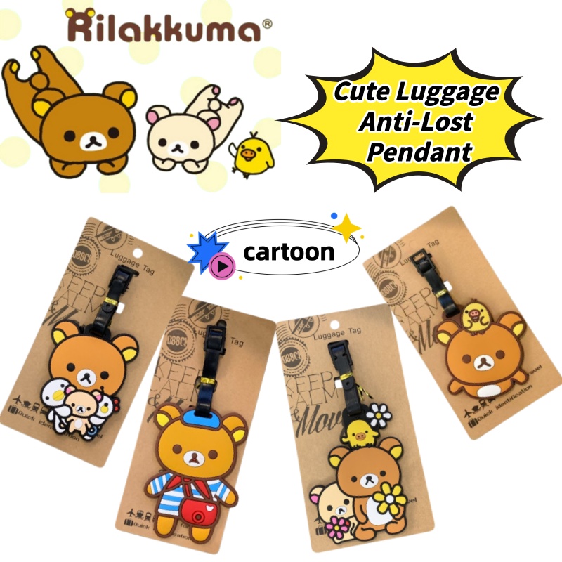 Travel Accessories Deals - Etiqueta de Equipaje Personalizada Creativa Rilakkuma,