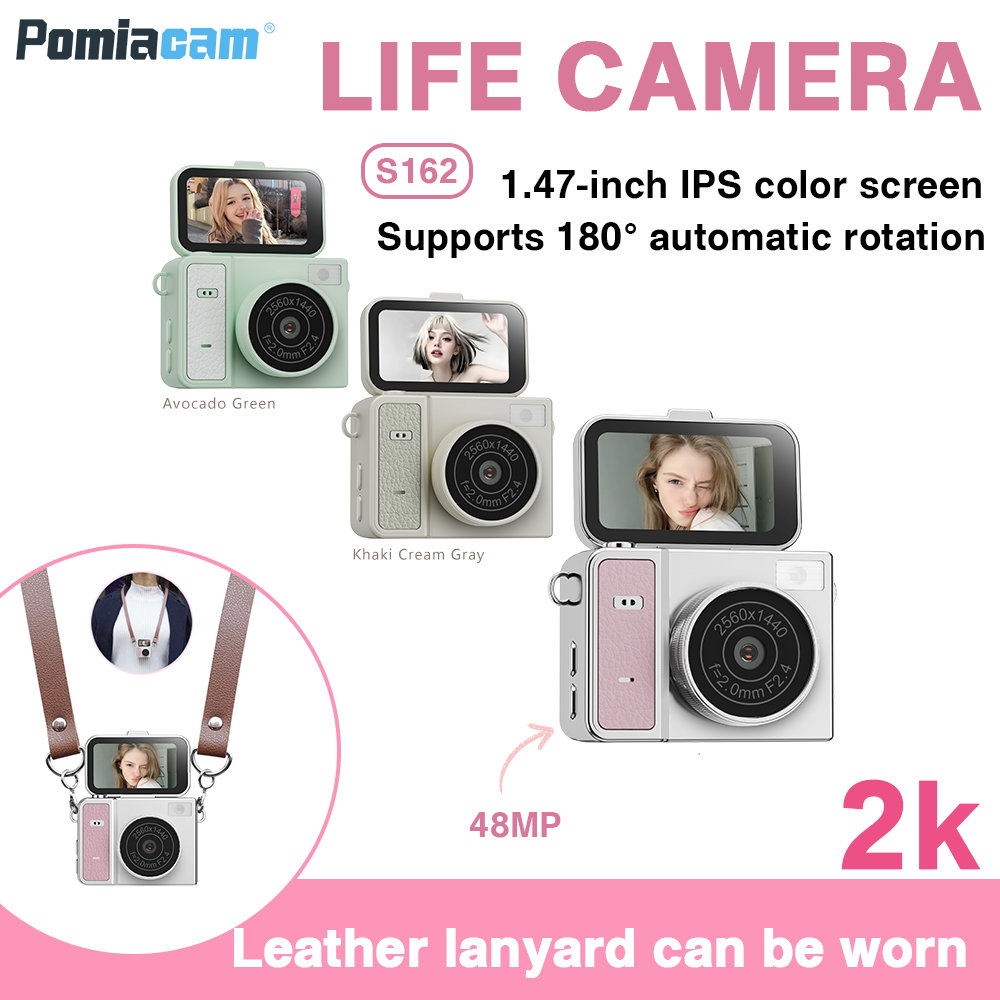 Travel Video Accessories - Cámara MINI S162 para Vlogs, 2K