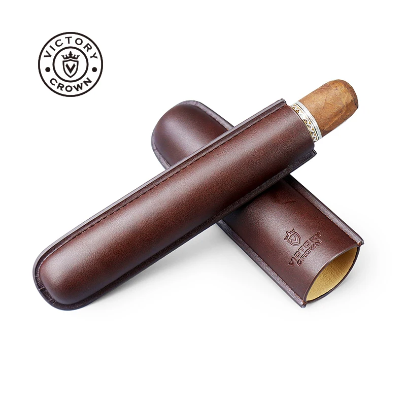 Travel Accessories Youtube - Tubo de cuero para cigarros, Humidificador