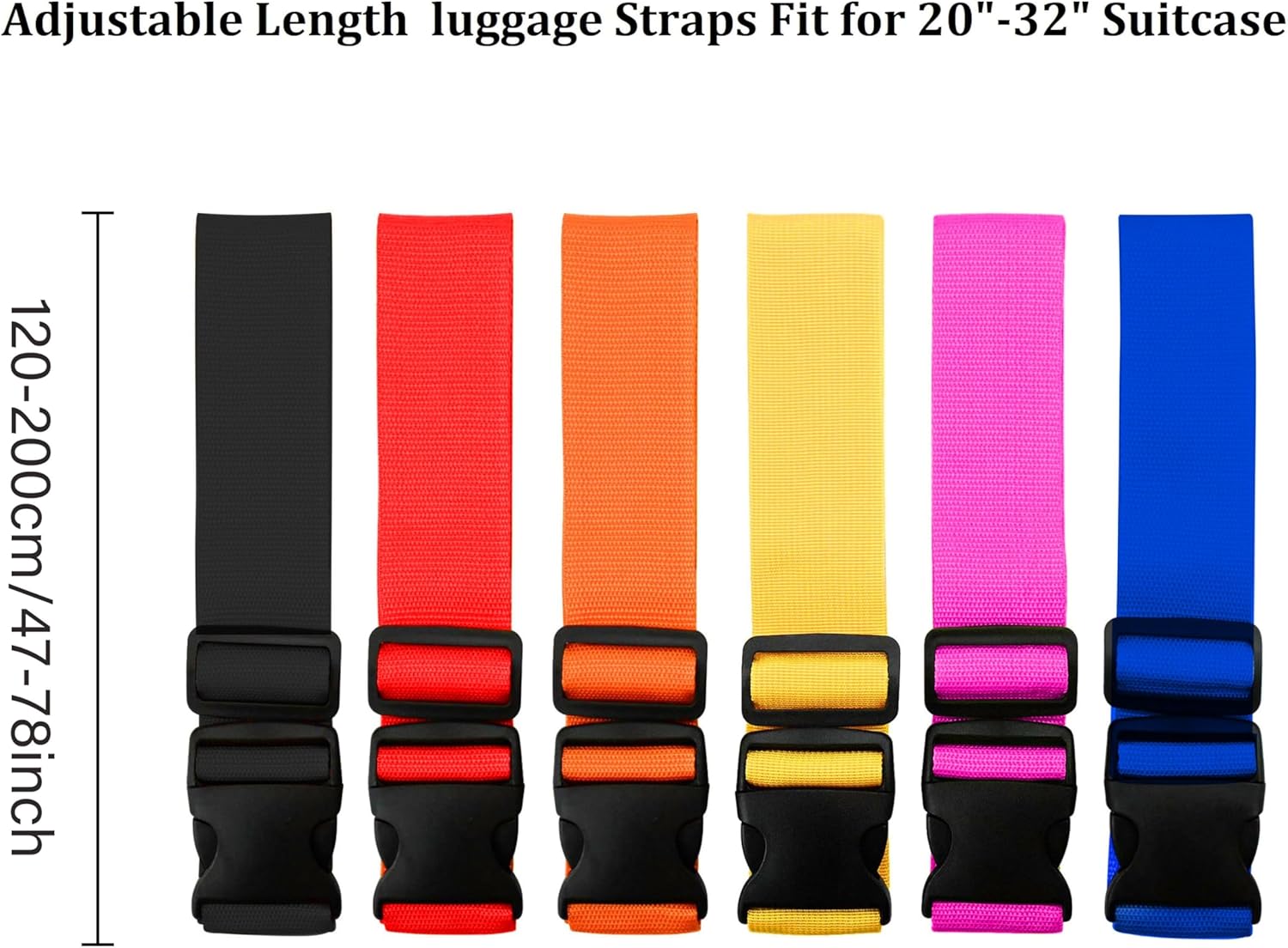 Luggage Strap Belt - Correas ajustables para equipaje de colores