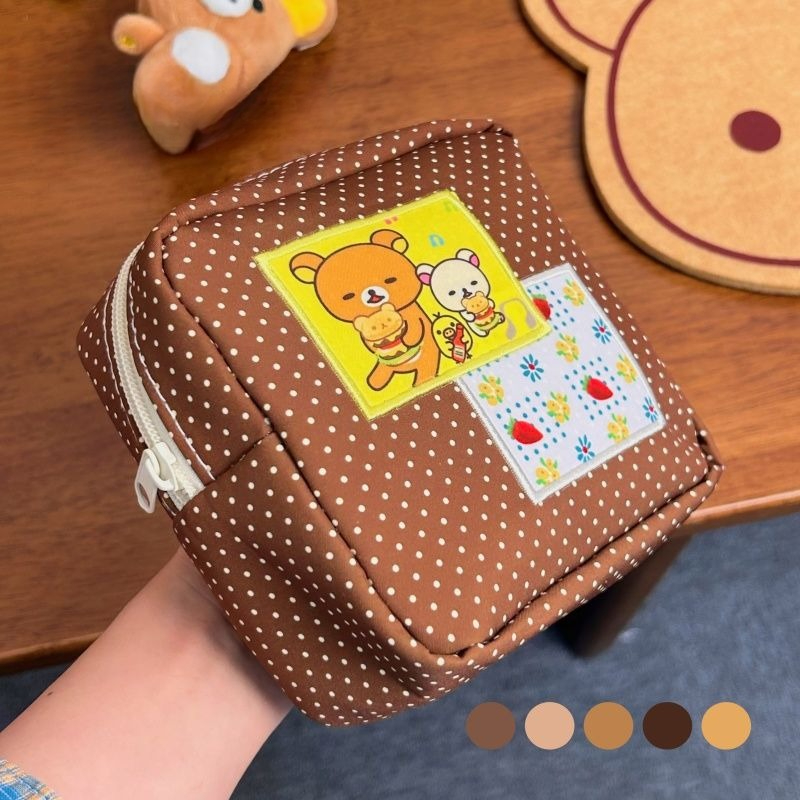 Travel Accessories Deals - Bolsa de cosméticos Kawaii Rilakkuma con