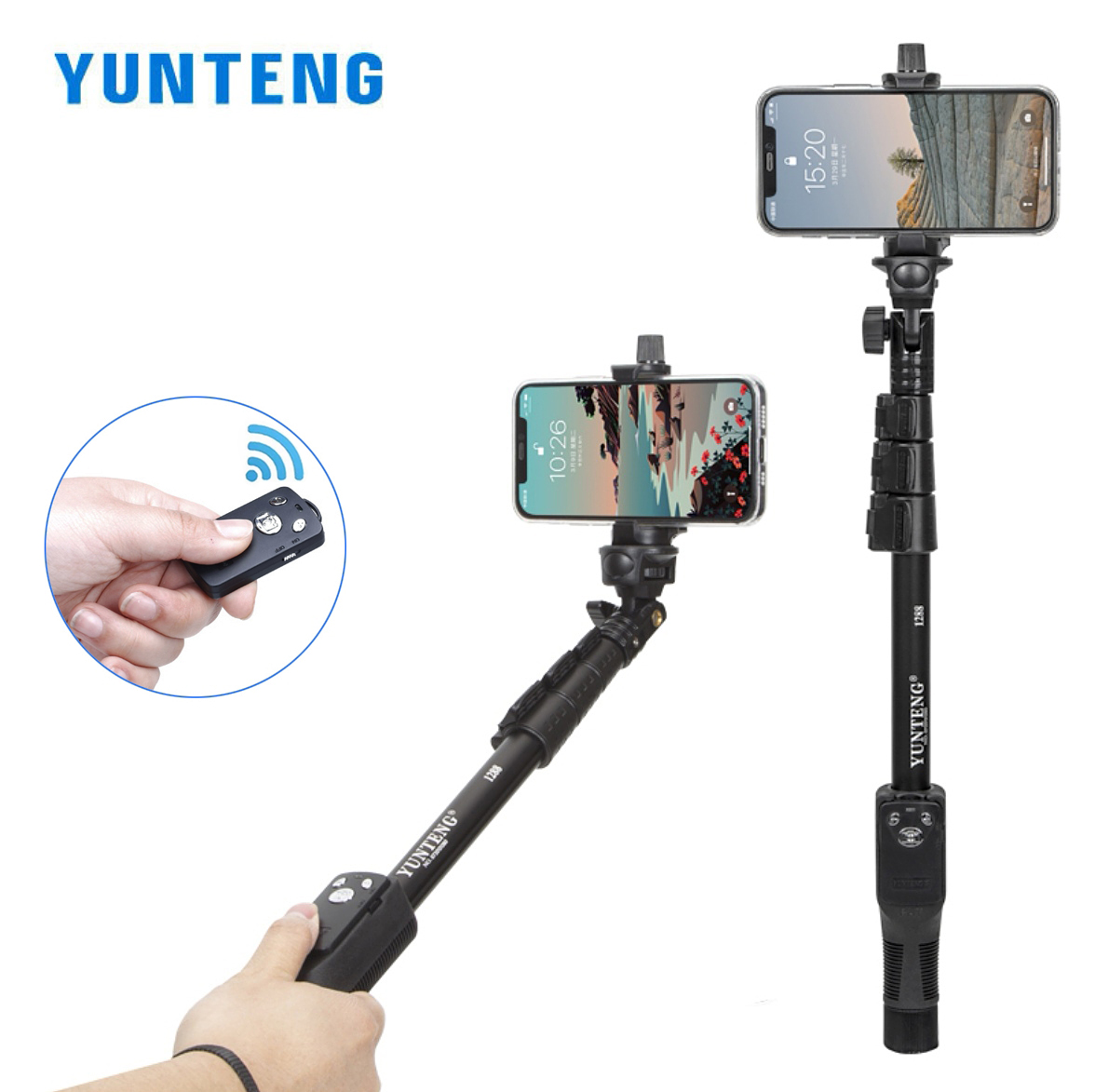 Travel Video Accessories - YUNTENG 1288 palos de Selfie monopié