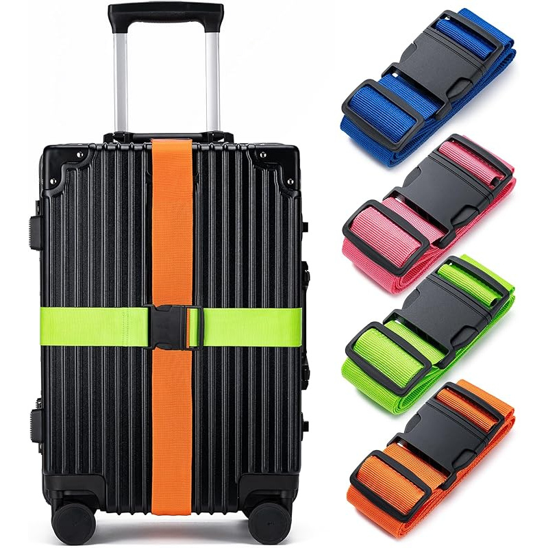 Luggage Strap Belt - Juego de 4 correas para equipaje,