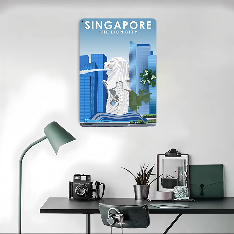 Póster Metálico de Viaje a Sin - Travel Accessories Singapore reseña y precio
